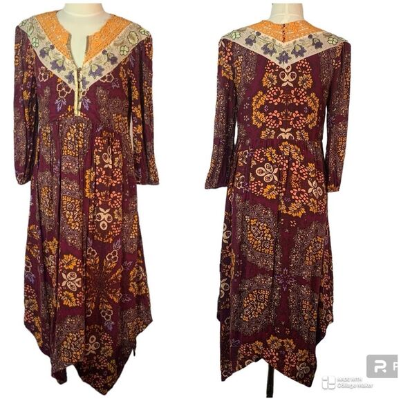 Maeve by Anthropologie Meredith Embroidered Maxi Dress Size Extra Small - Picture 3 of 15